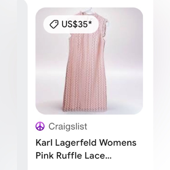 Karl Lagerfeld Pink Lace Midi Dress - Picture 7 of 16